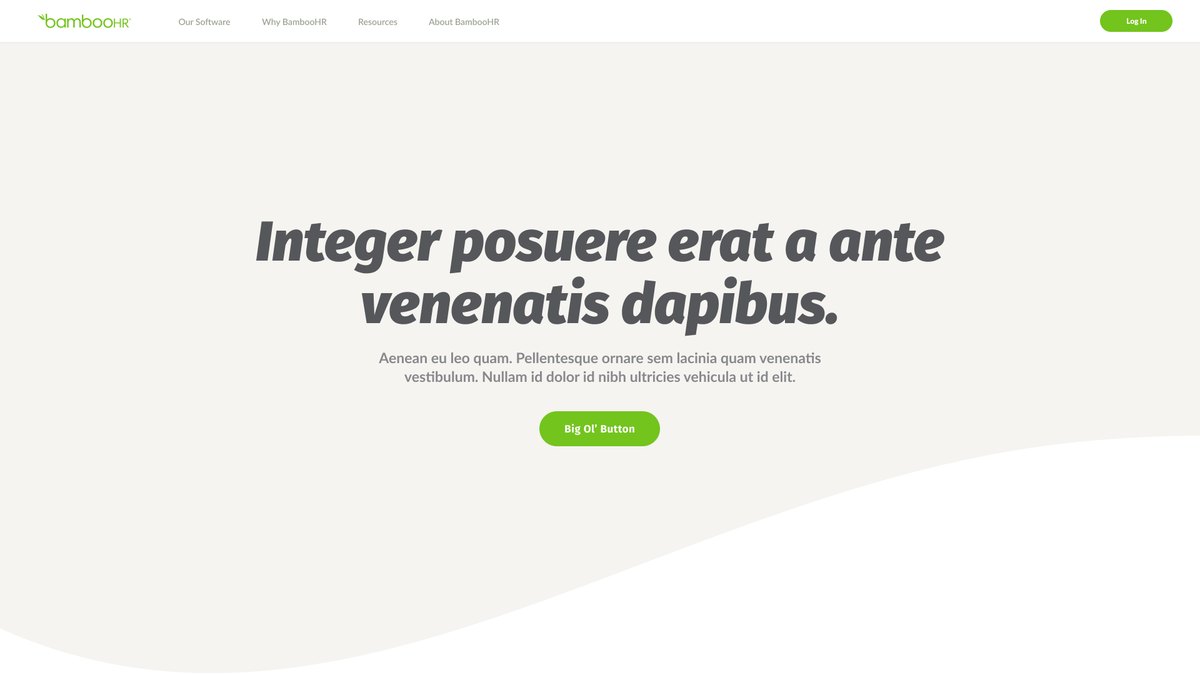 BambooHR header module 02 wireframe