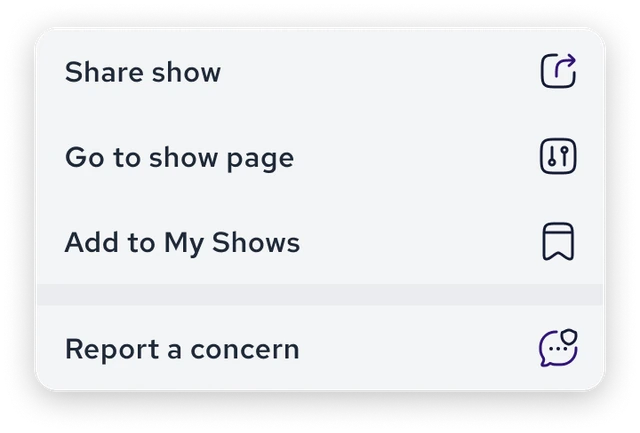 Show menu