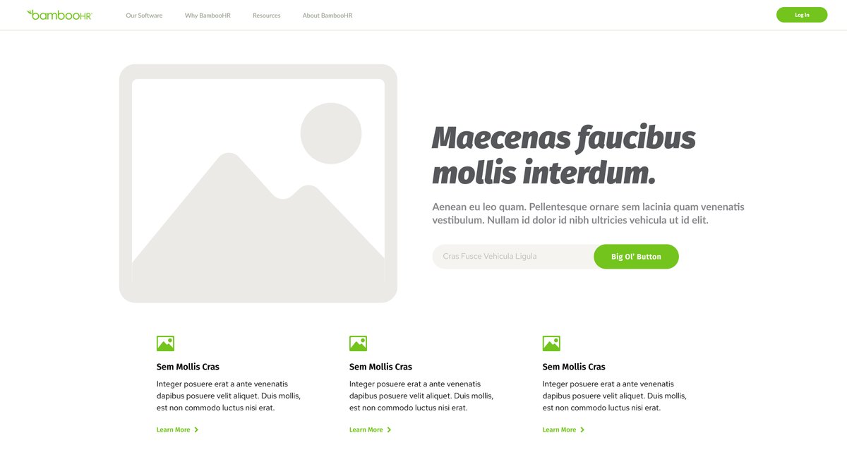 BambooHR header module 05 wireframe
