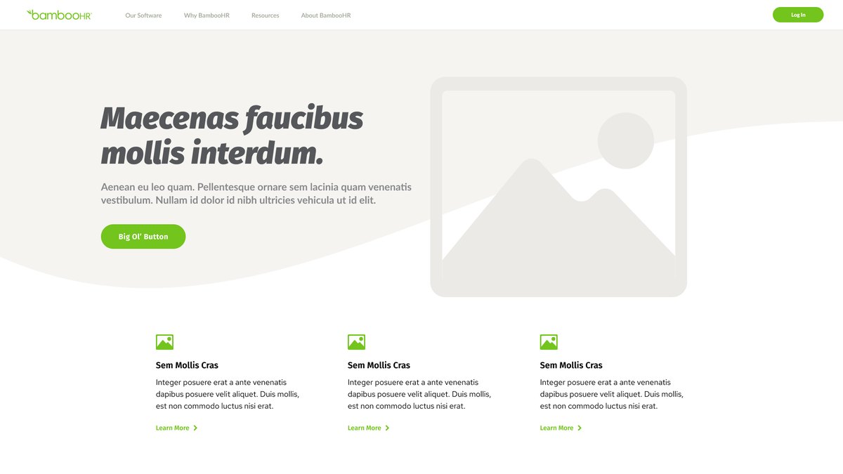BambooHR header module 04 wireframe
