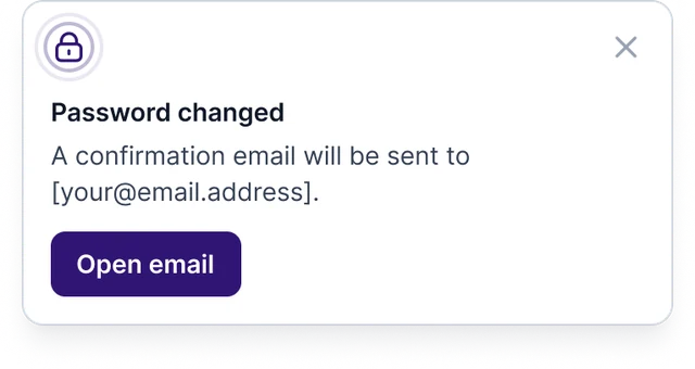 Password changed