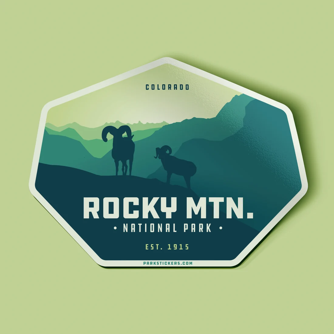 Rocky Mountain National Park die-cut sticker, Colorado