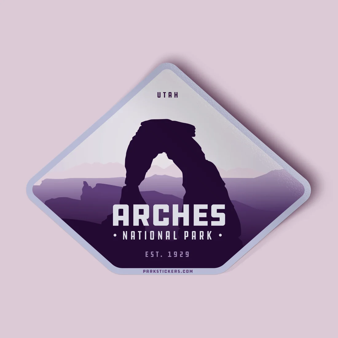 Arches National Park die-cut sticker, Utah