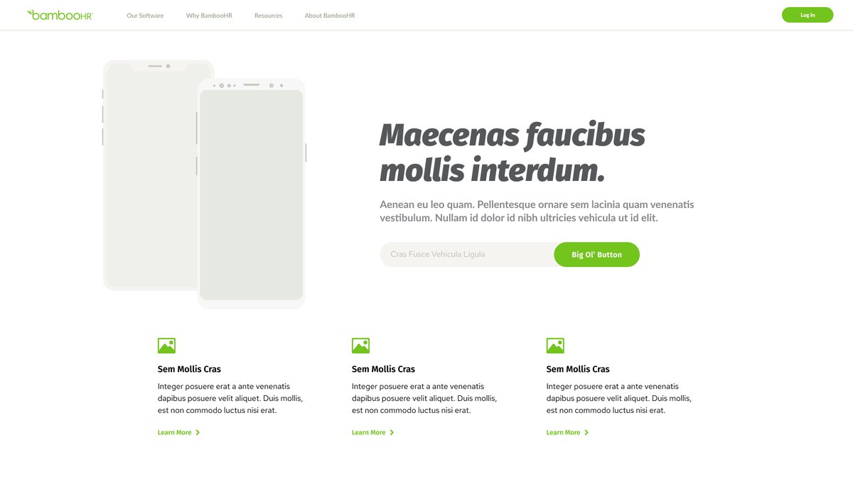 BambooHR header module 06 wireframe