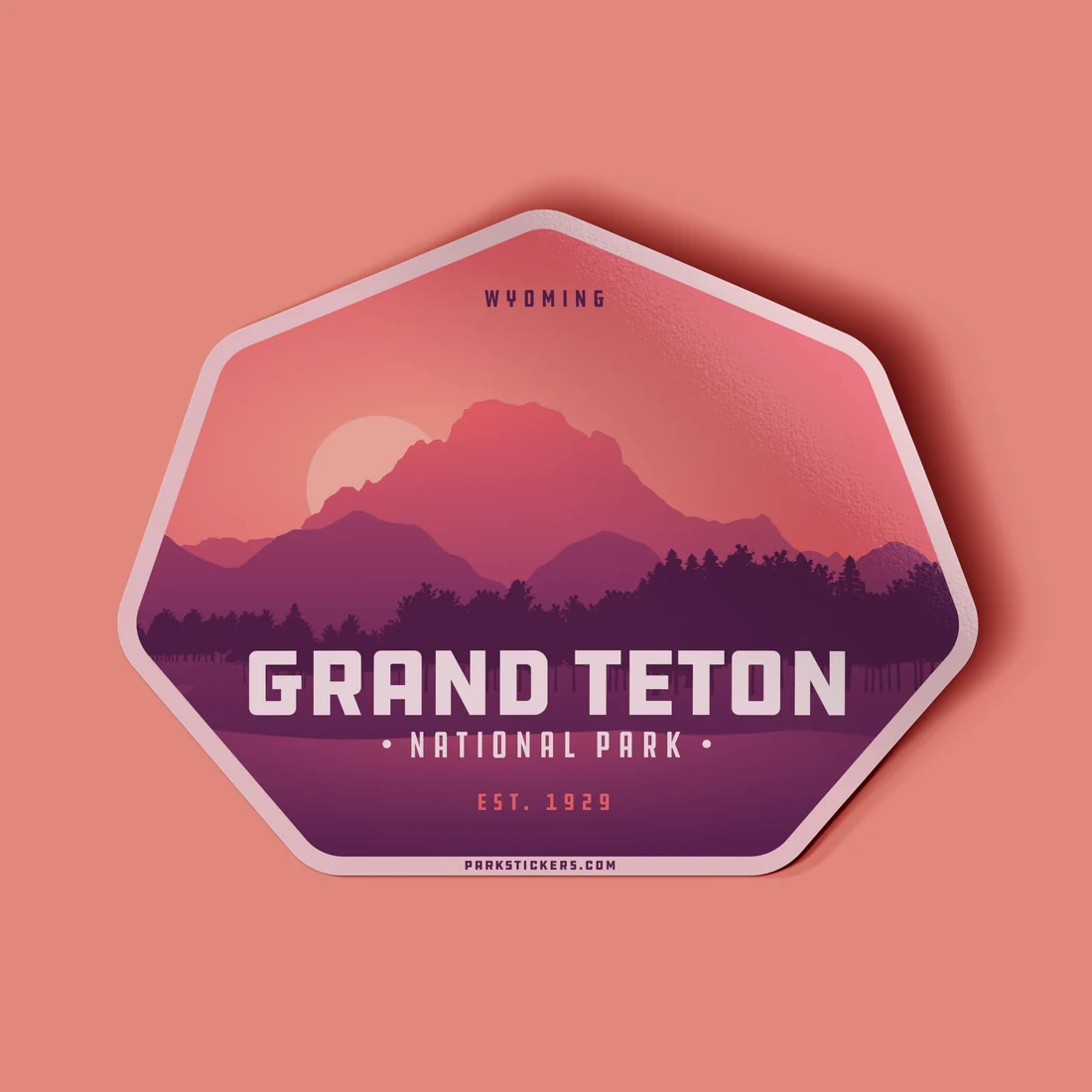 Grand Teton National Park die-cut sticker, Wyoming