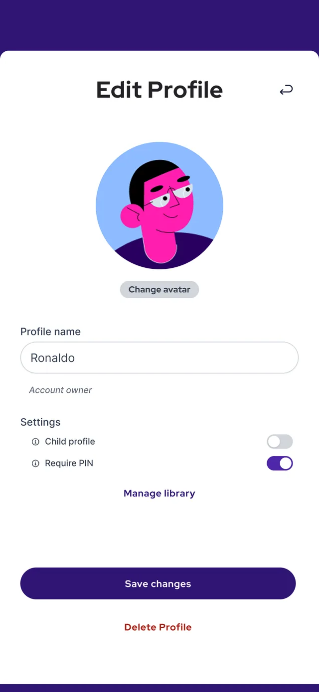 Edit profile