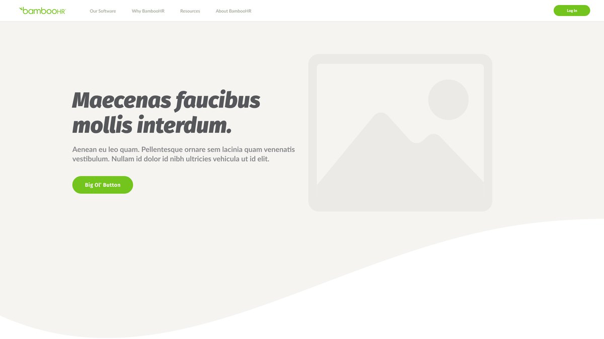 BambooHR header module 03 wireframe